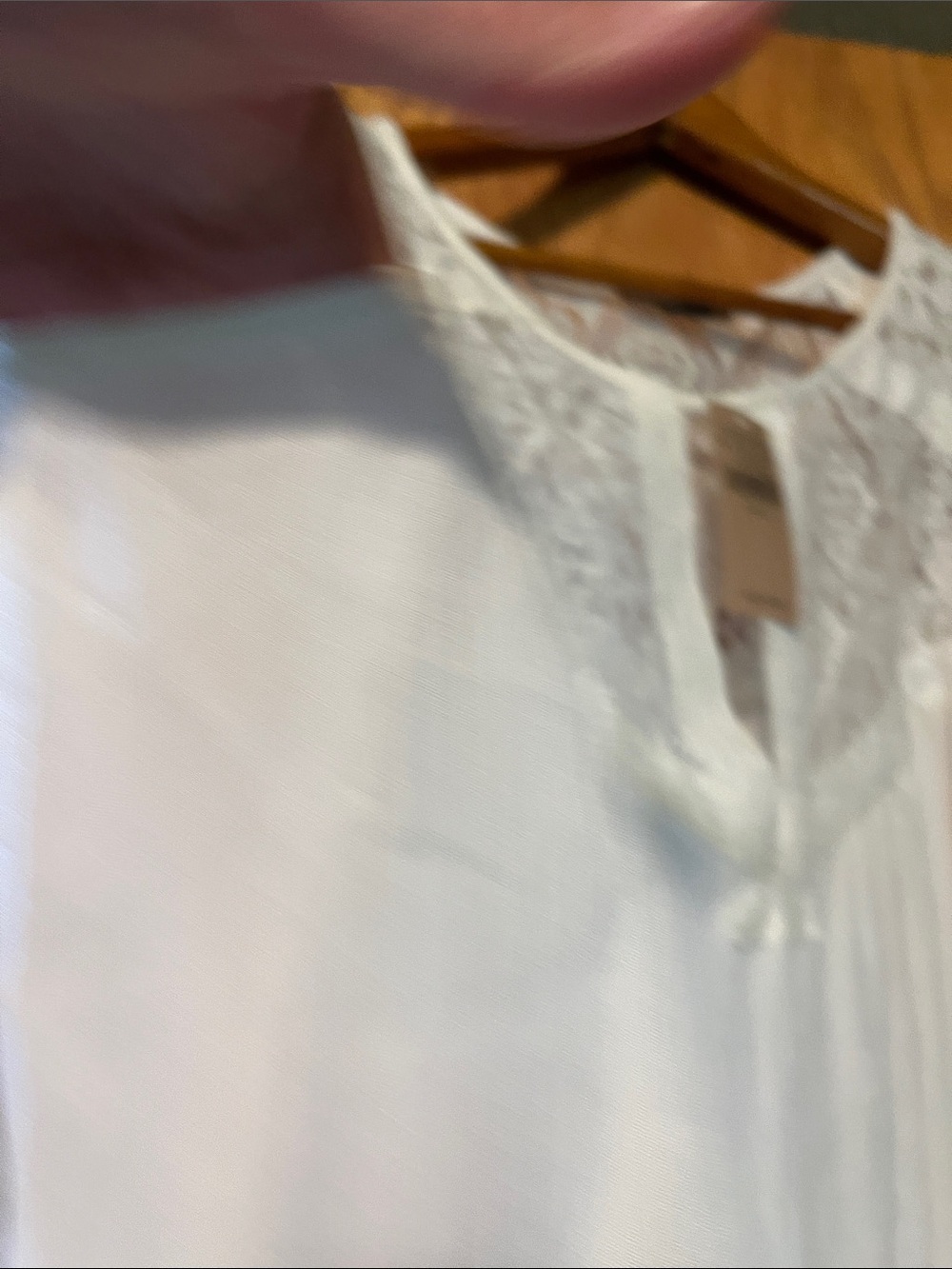 American Eagle Outfitters White Lace Yoke Sleeveless Camisole - Picture 4 of 8